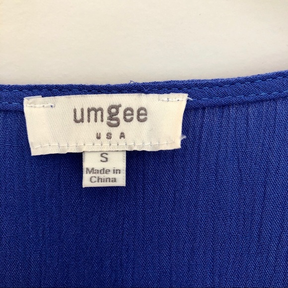 Boutique Blue Lace Top - Picture 4 of 5